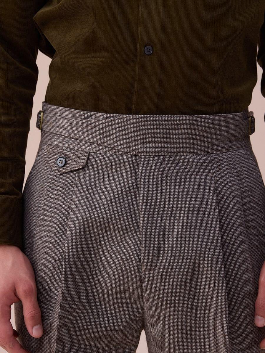 Marini Bergamo High Waisted Wool Grukha Trousers