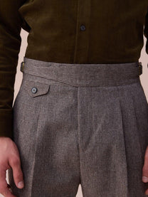 Marini Bergamo High Waisted Wool Grukha Trousers