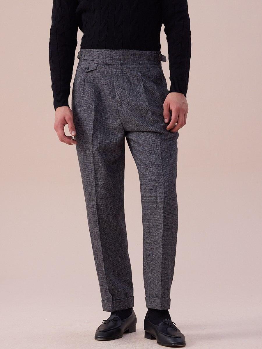 Marini Bergamo High Waisted Wool Grukha Trousers