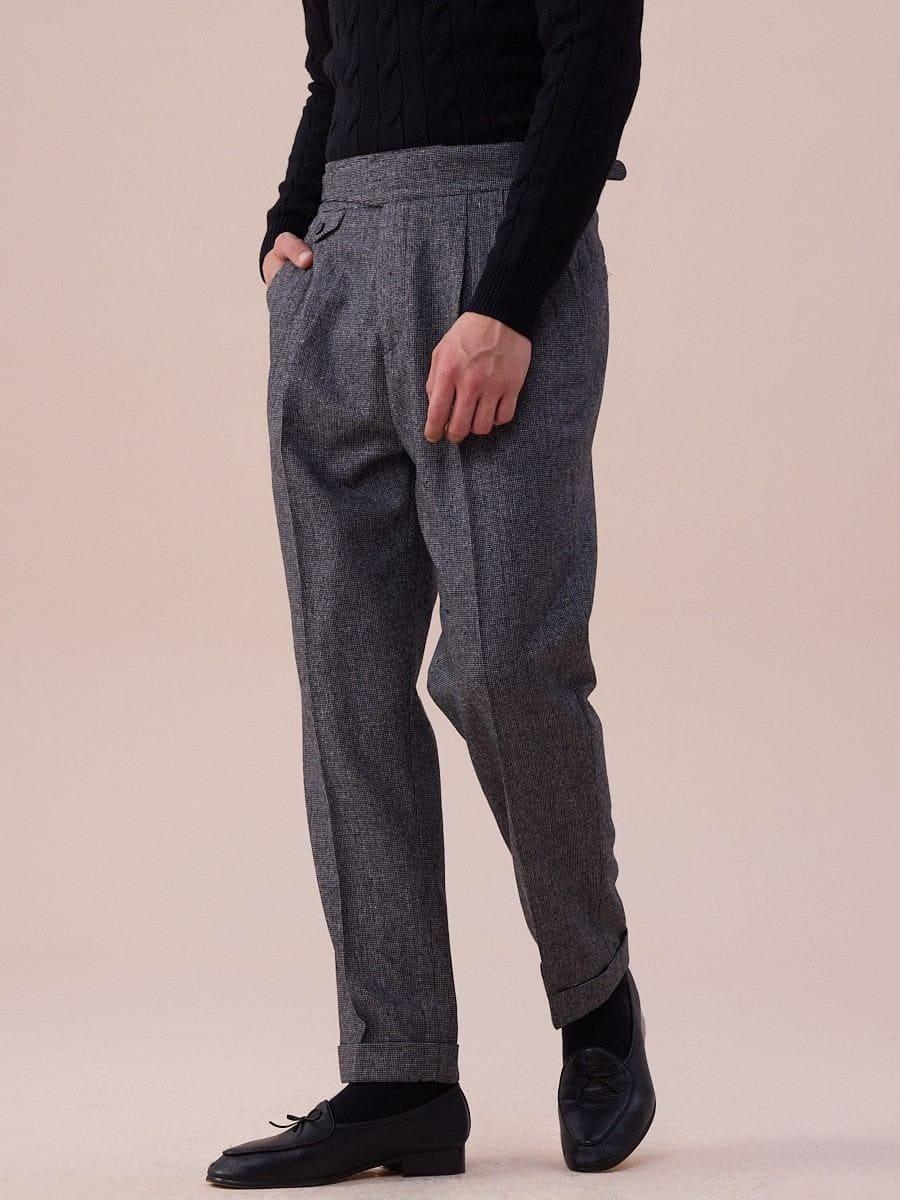 Marini Bergamo High Waisted Wool Grukha Trousers