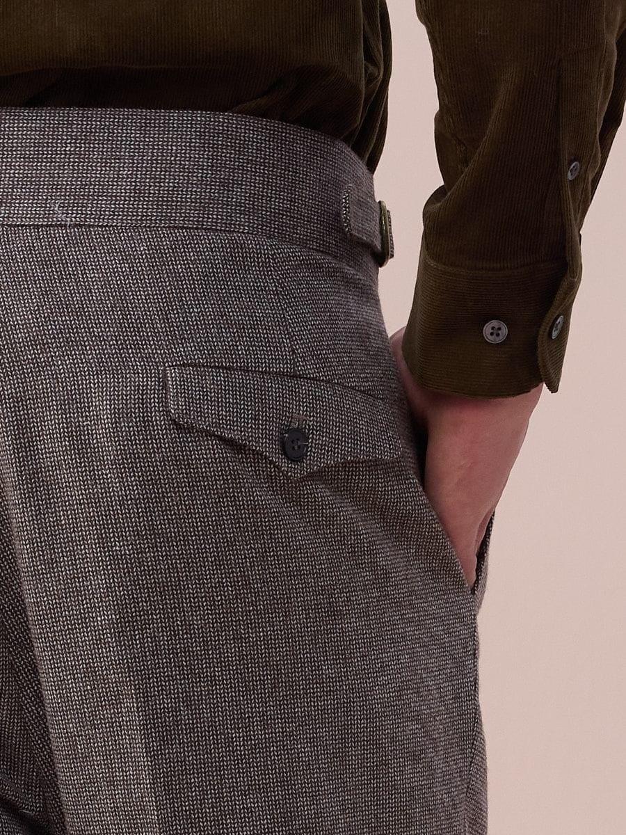 Marini Bergamo High Waisted Wool Grukha Trousers