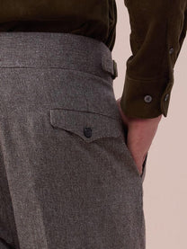 Marini Bergamo High Waisted Wool Grukha Trousers