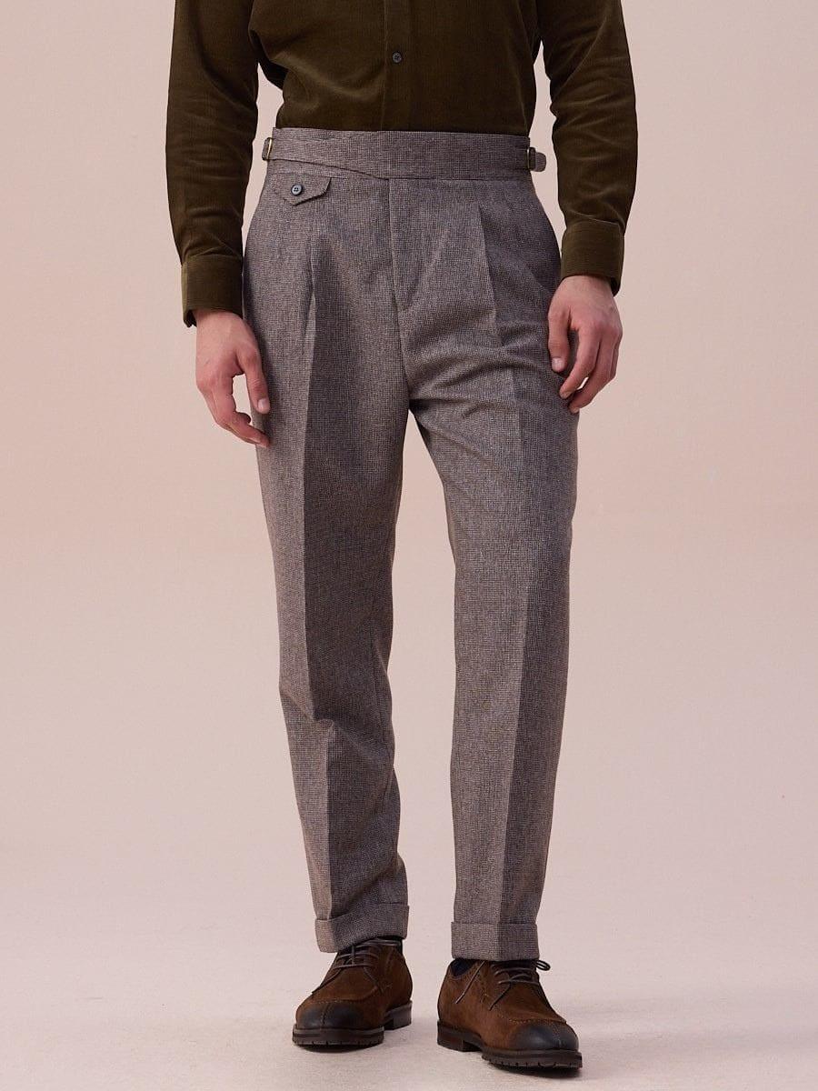 Marini Bergamo High Waisted Wool Grukha Trousers