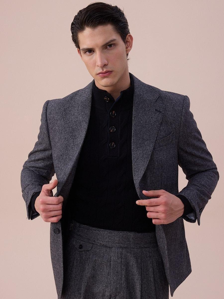 Marini Bergamo Single-Breasted Wool Blazer