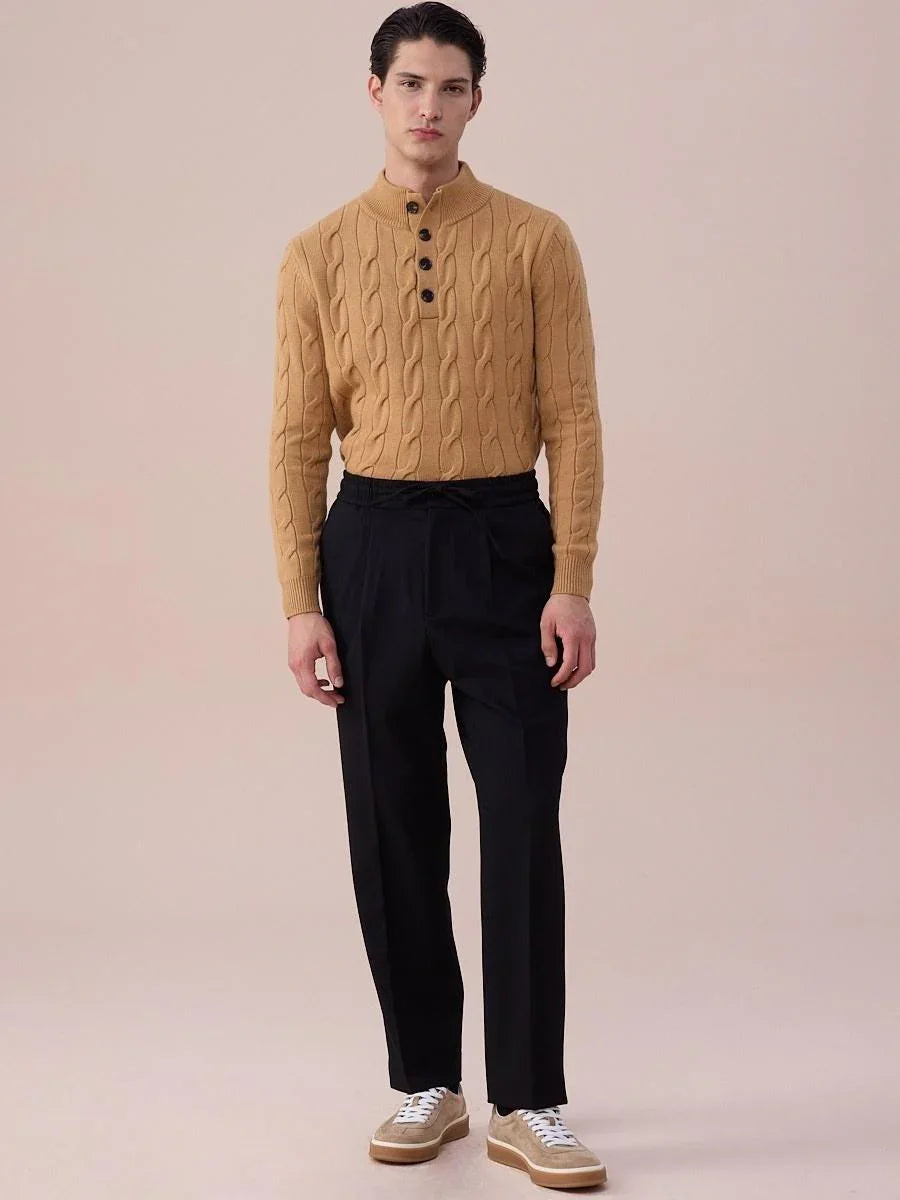 Marini Cable Knit Button Sweater