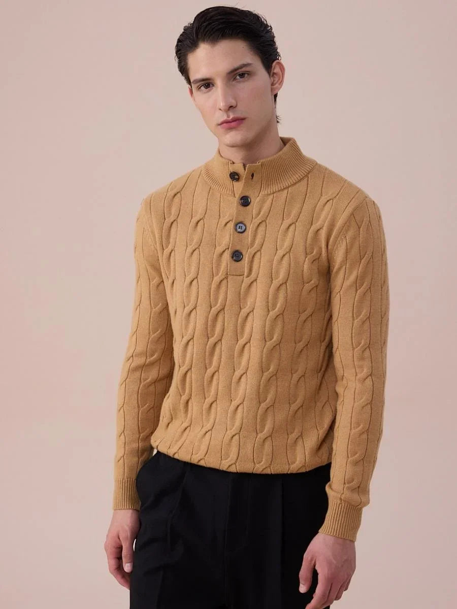 Marini Cable Knit Button Sweater