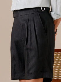 Marini Capri High-Waisted 100% Linen Shorts