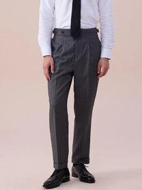 Marini Cremona High-Waist Pinstripe Trousers