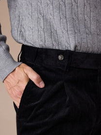 Marini Crotone High Waisted Belt Loop Velvet Pants