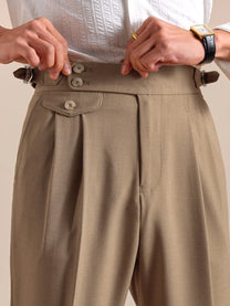 Marini Durvo High Waisted Double Pleated Pants