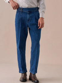 Marini Isernia High Waisted Denim Trousers