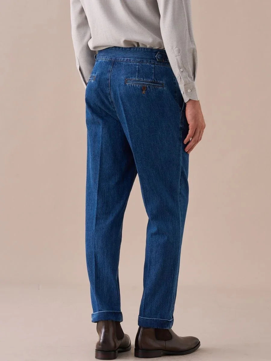Marini Isernia High Waisted Denim Trousers