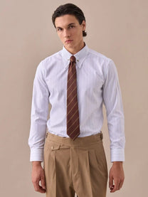 Marini Italian Wrinkle-Free Striped Long-Sleeve Shirt