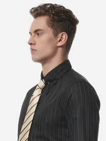 Marini Italian Wrinkle-Free Striped Long-Sleeve Shirt