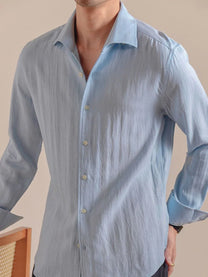 Marini Ivory Textured Relaxed Shirt