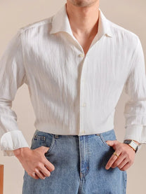 Marini Ivory Textured Relaxed Shirt