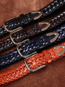Marini Laino Braided Leather Belt