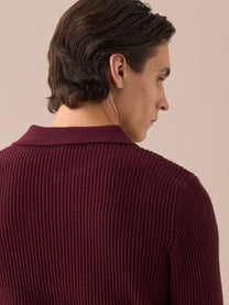 Marini Langdon Ribbed Knit Half-Zip Sweater