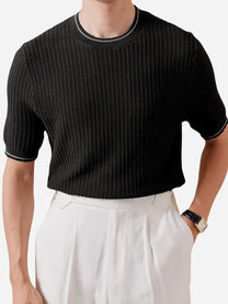 Marini Linen Blend Contrast T-Shirt