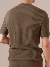 Marini Linen Blend Contrast T-Shirt