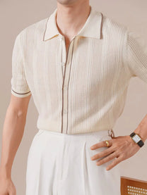 Marini Linen Breeze Polo Cardigan