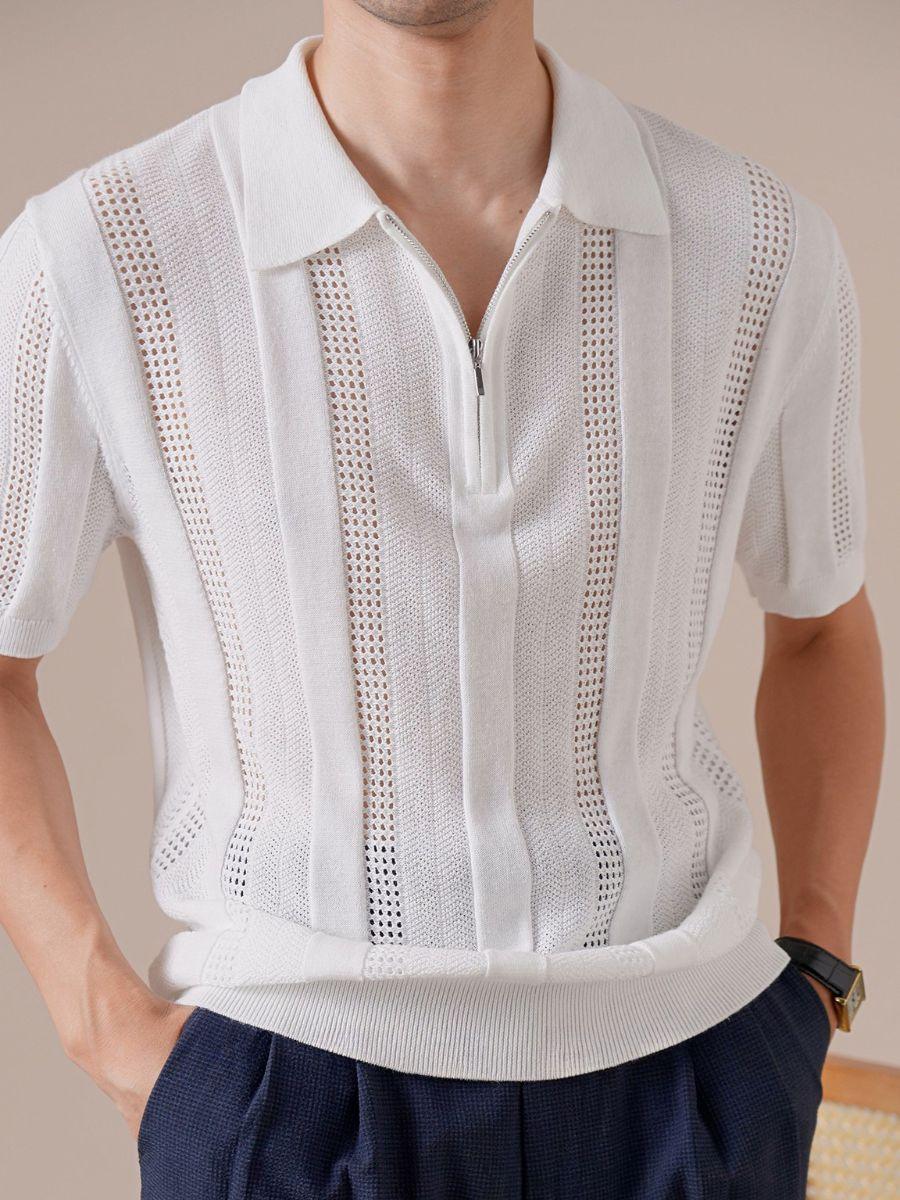 Marini Linen Cotton Zip Polo