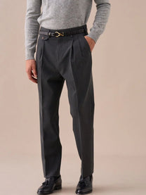Marini Livorno Double Pleated Belt Loop Pants
