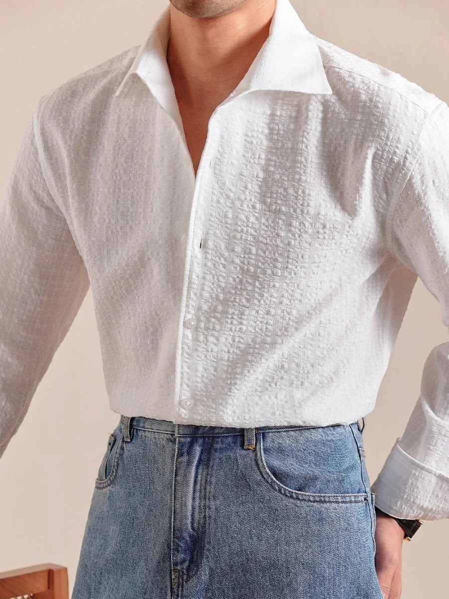 Marini Long Sleeve Airy Cotton Shirt