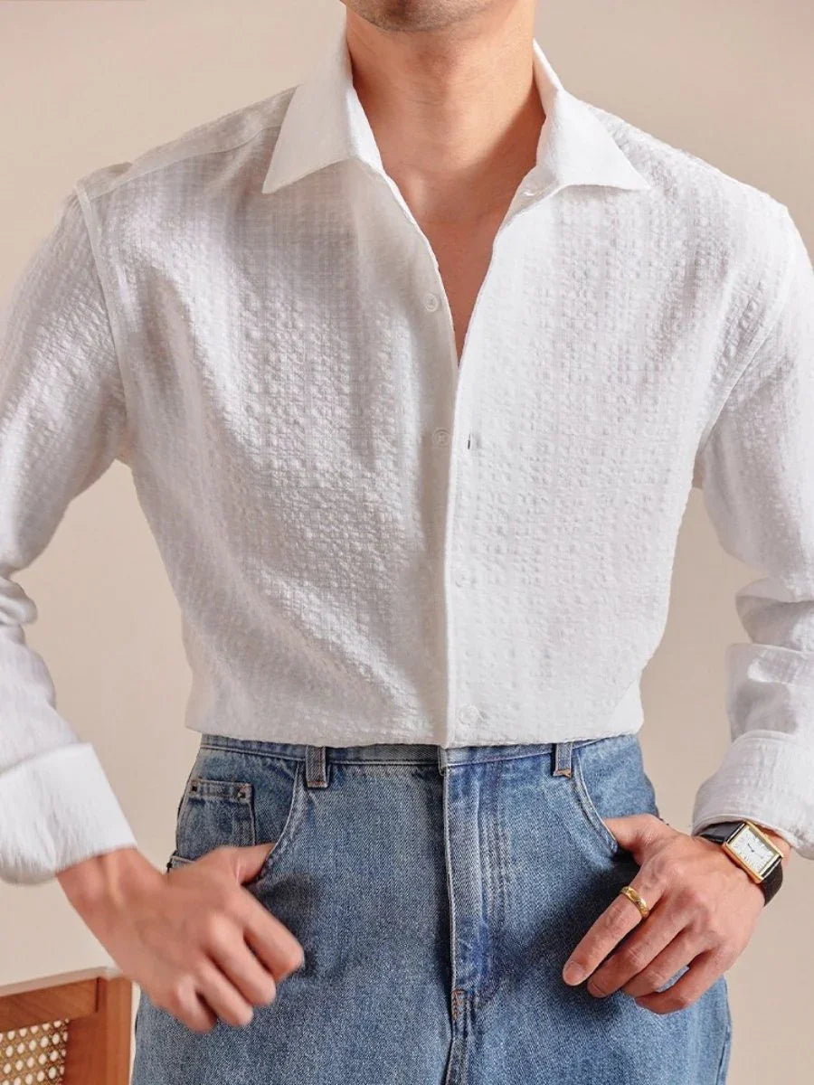 Marini Long Sleeve Airy Cotton Shirt