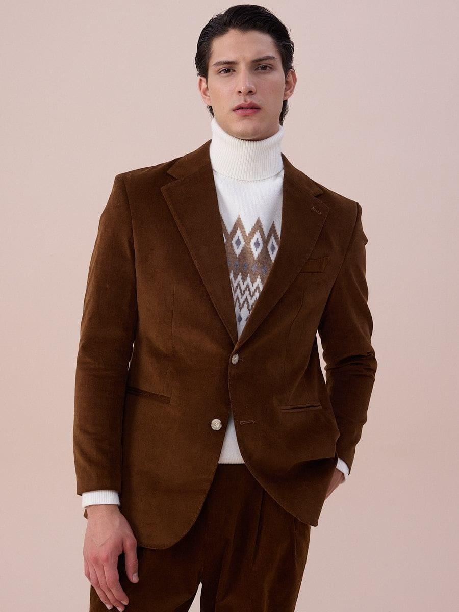 Marini Luni Corduroy Single-Breasted Blazer