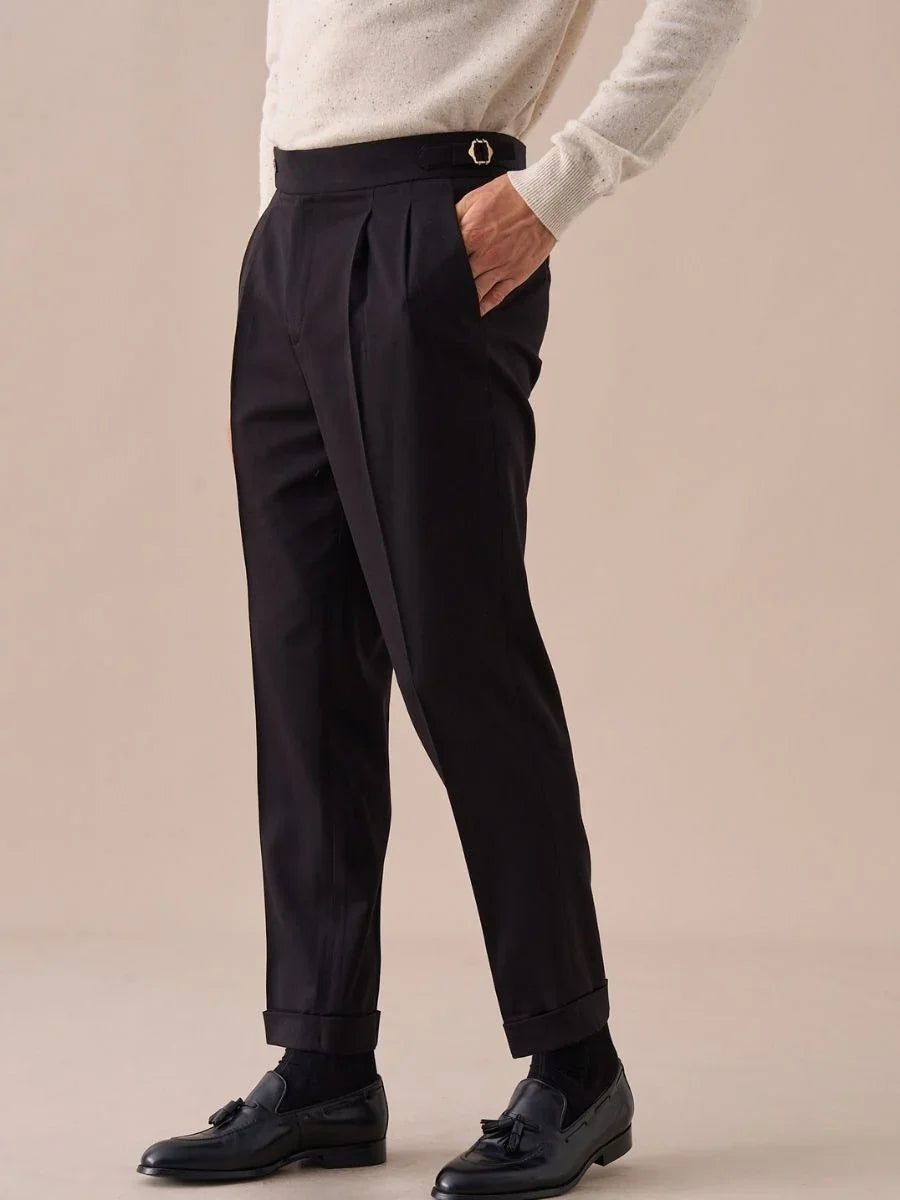 Marini Moliterno High Waisted Double Pleated Pants