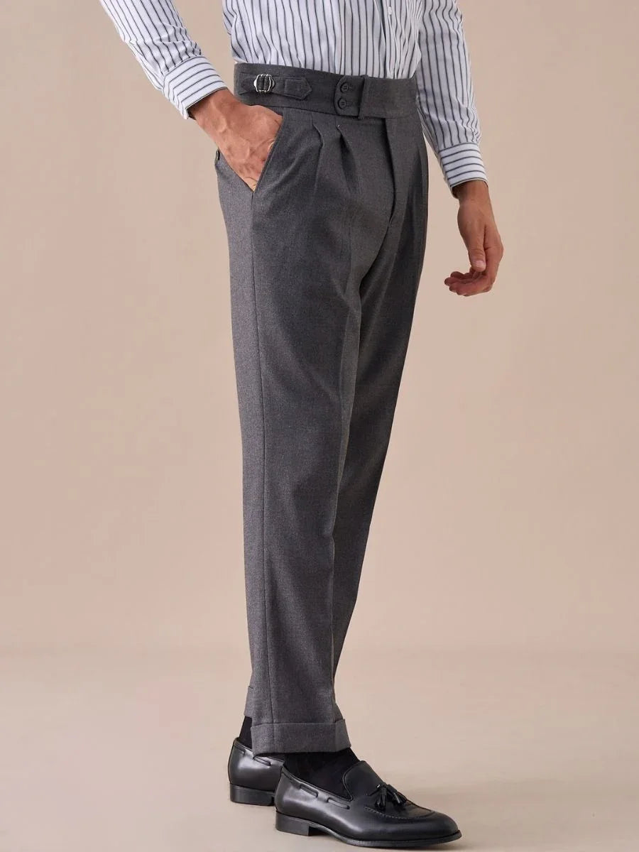 Marini Napoli High Waisted Double Pleated Pants