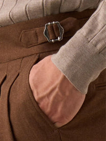 Marini Napoli High Waisted Double Pleated Pants