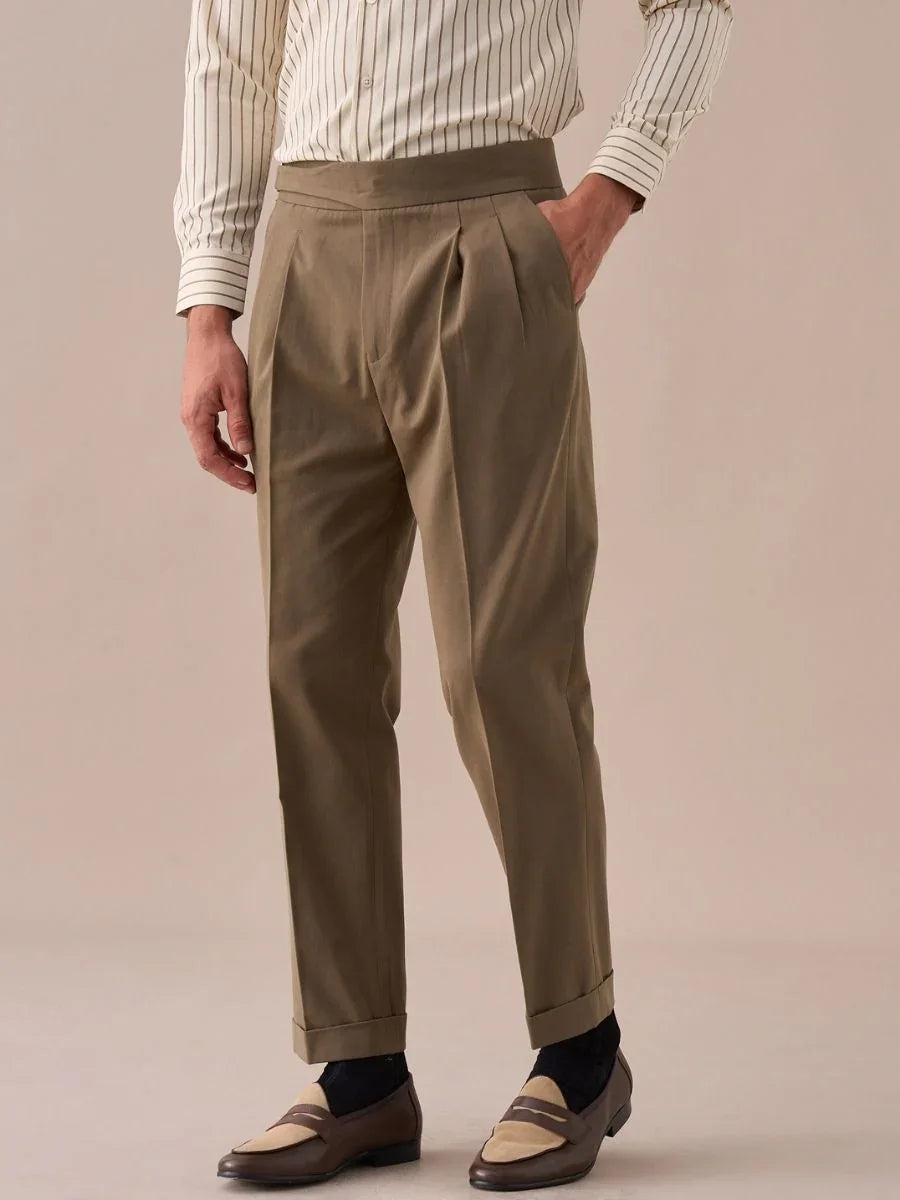 Marini Oria High Waisted Double Pleated Gurkha Pants