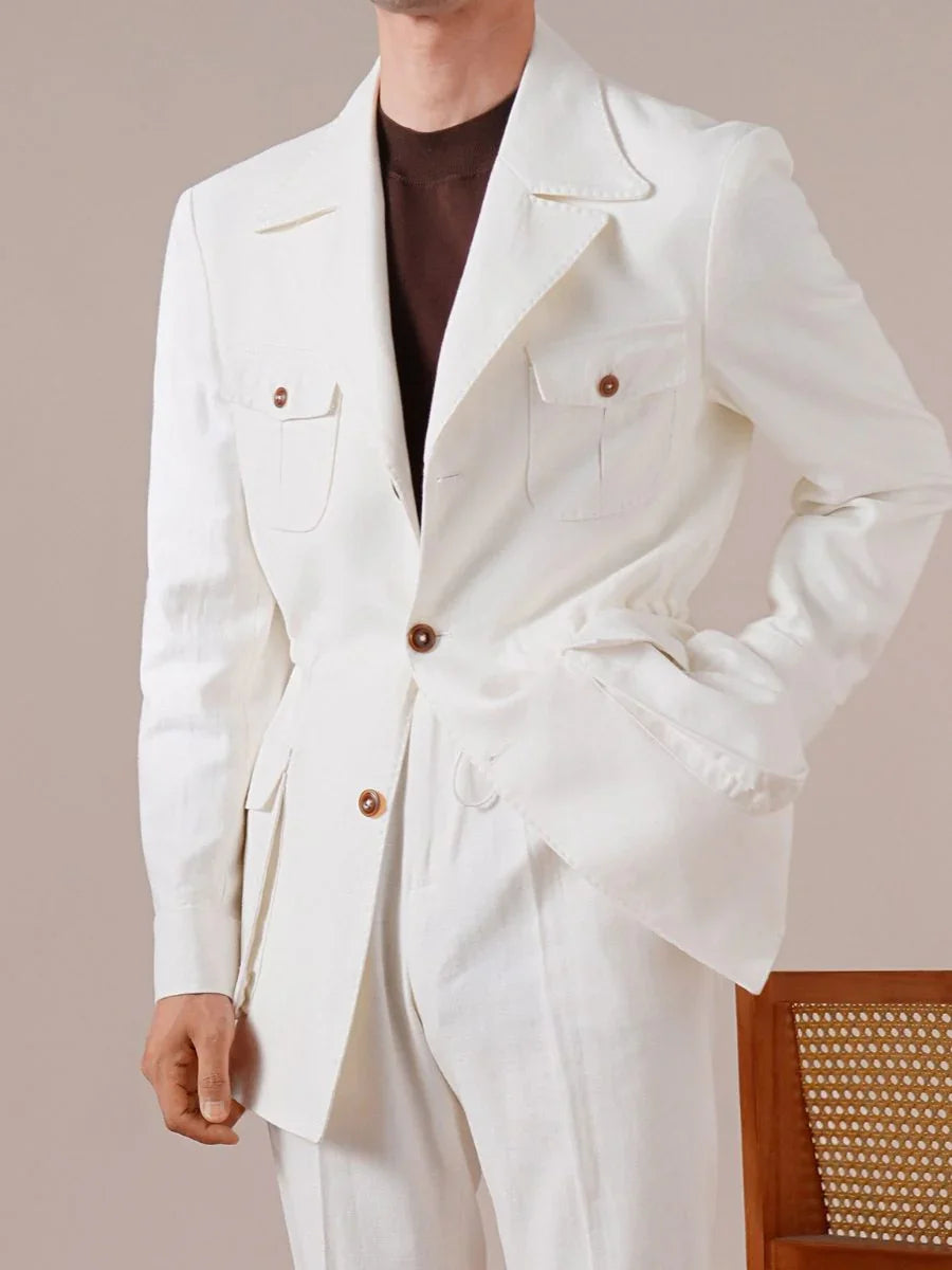 Marini PortoFino Linen Blend Safari Blazer