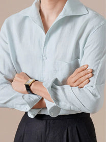 Marini Pure Linen Italian Collar Shirt