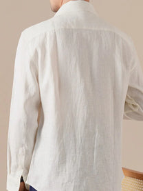 Marini Pure Linen Italian Collar Shirt