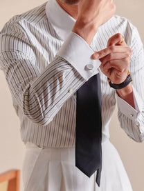 Marini Sarule French-Cuff Stripe Shirt