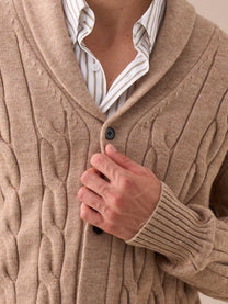 Marini Shawl Collar Knit Cardigan