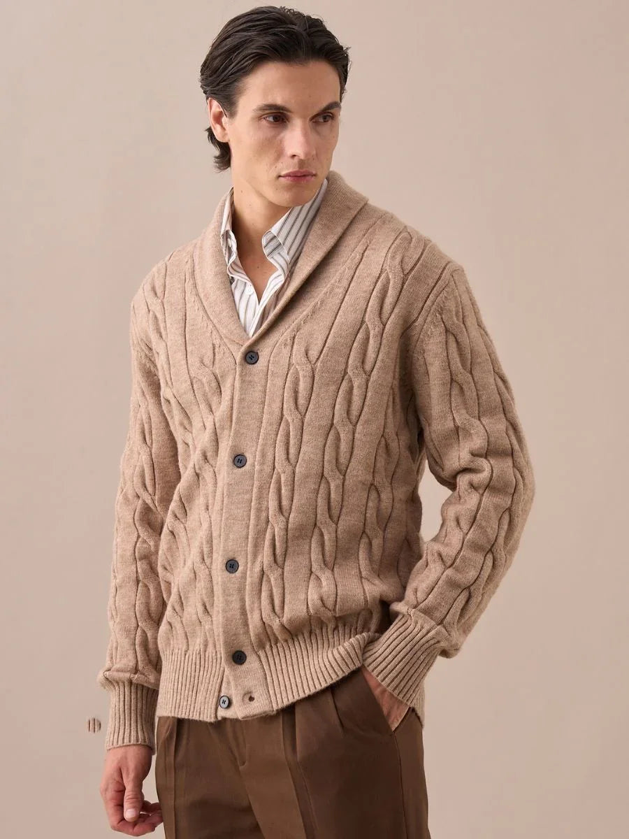 Marini Shawl Collar Knit Cardigan