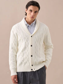 Marini Shawl Collar Knit Cardigan