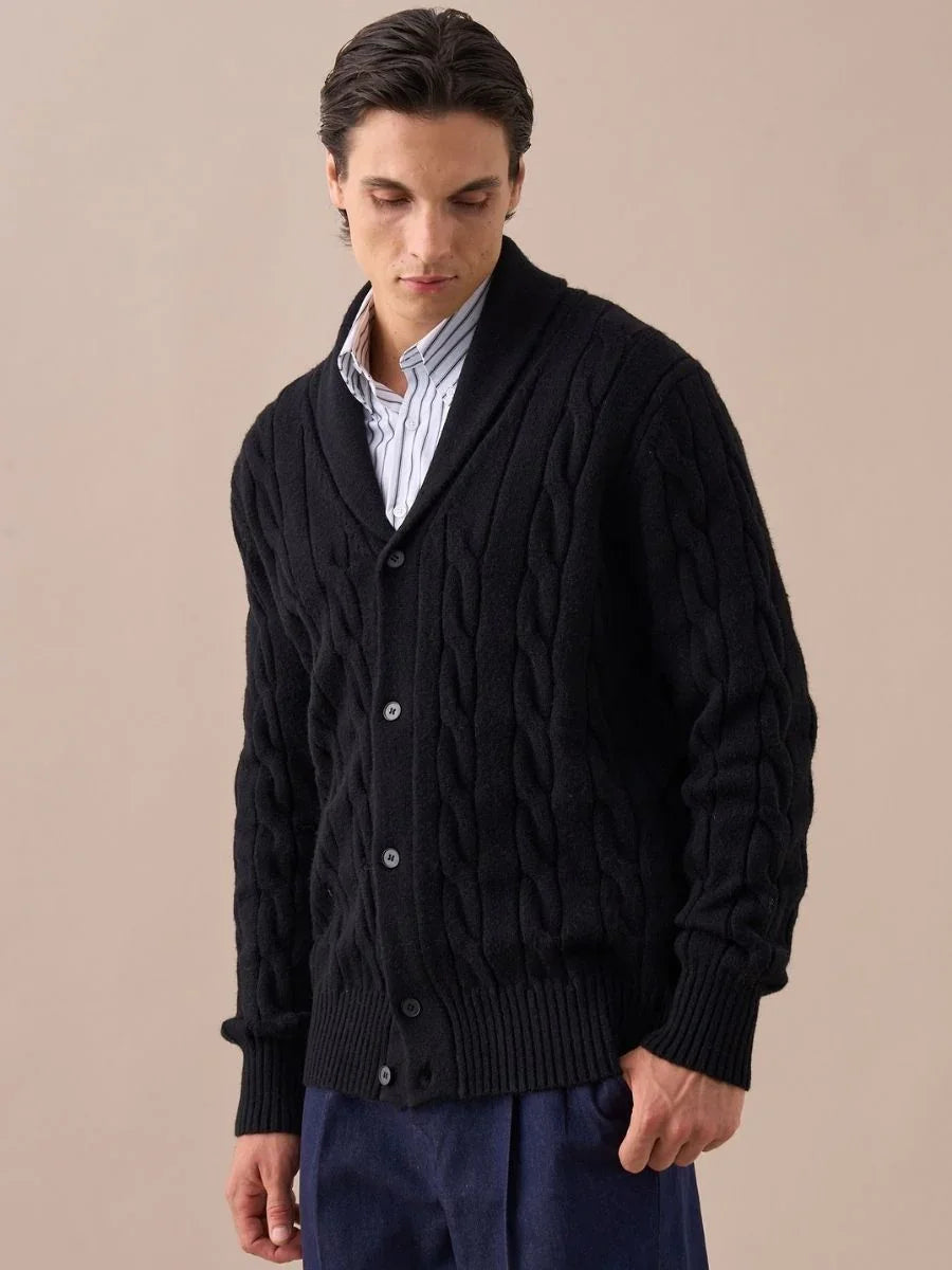 Marini Shawl Collar Knit Cardigan