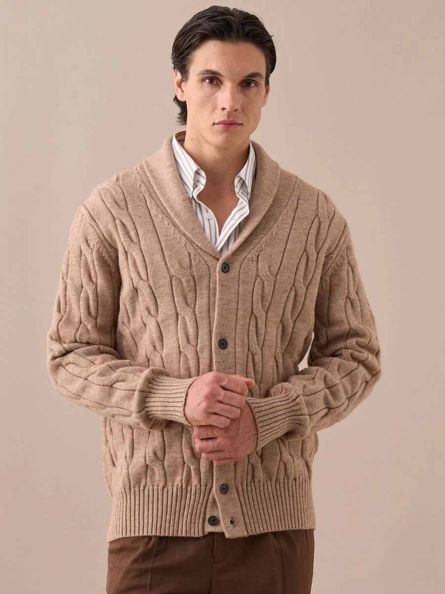 Marini Shawl Collar Knit Cardigan