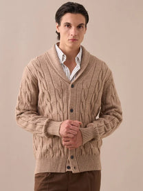 Marini Shawl Collar Knit Cardigan