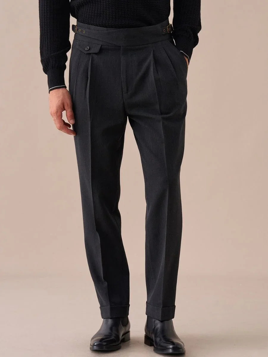 Marini Sorano High Waisted Double Pleated Gurkha Pants