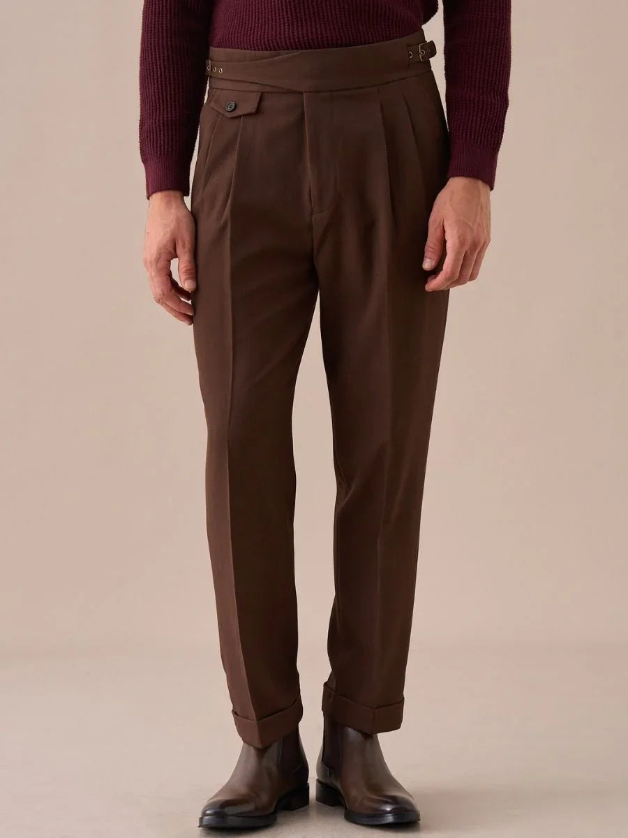 Marini Sorano High Waisted Double Pleated Gurkha Pants