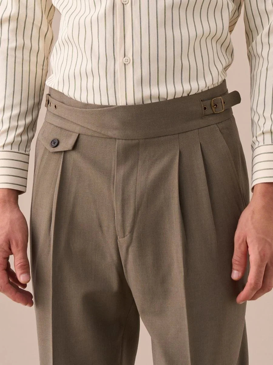 Marini Sorano High Waisted Double Pleated Gurkha Pants