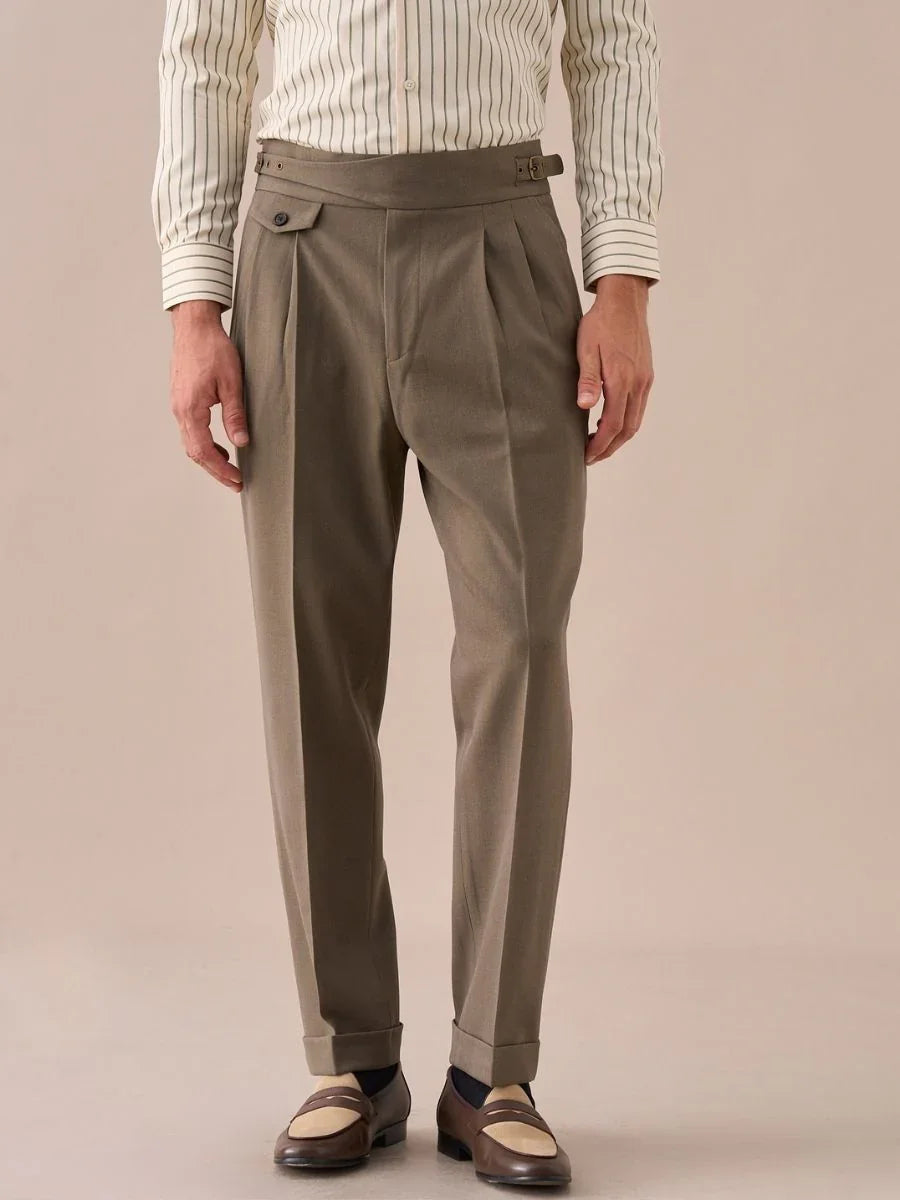 Marini Sorano High Waisted Double Pleated Gurkha Pants