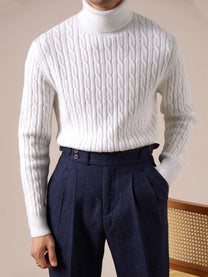 Marini Structure Wool Turtleneck Sweater
