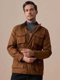 Marini Suede-Style Vintage Hunting Jacket
